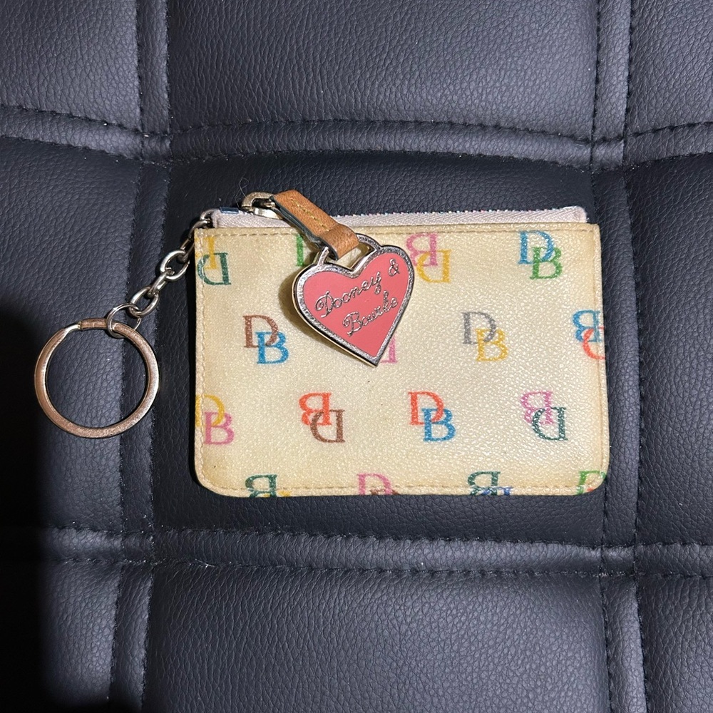 Dooney & Bourke Multicolor Logo Keychain Wallet